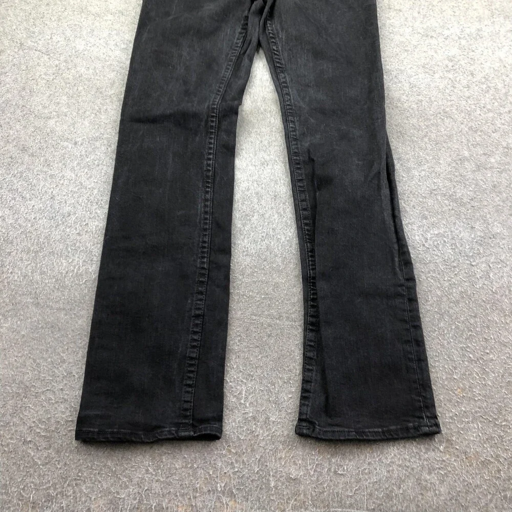 True Religion Jeans Mens 30x35 Black Ricky Relaxed Straight Denim